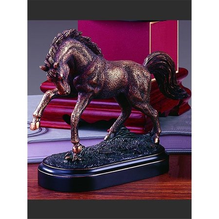 MARIAN IMPORTS Marian Imports F13004 7 x 6 in.Treasure of Nature Howling Bronze Horse Statue 13004